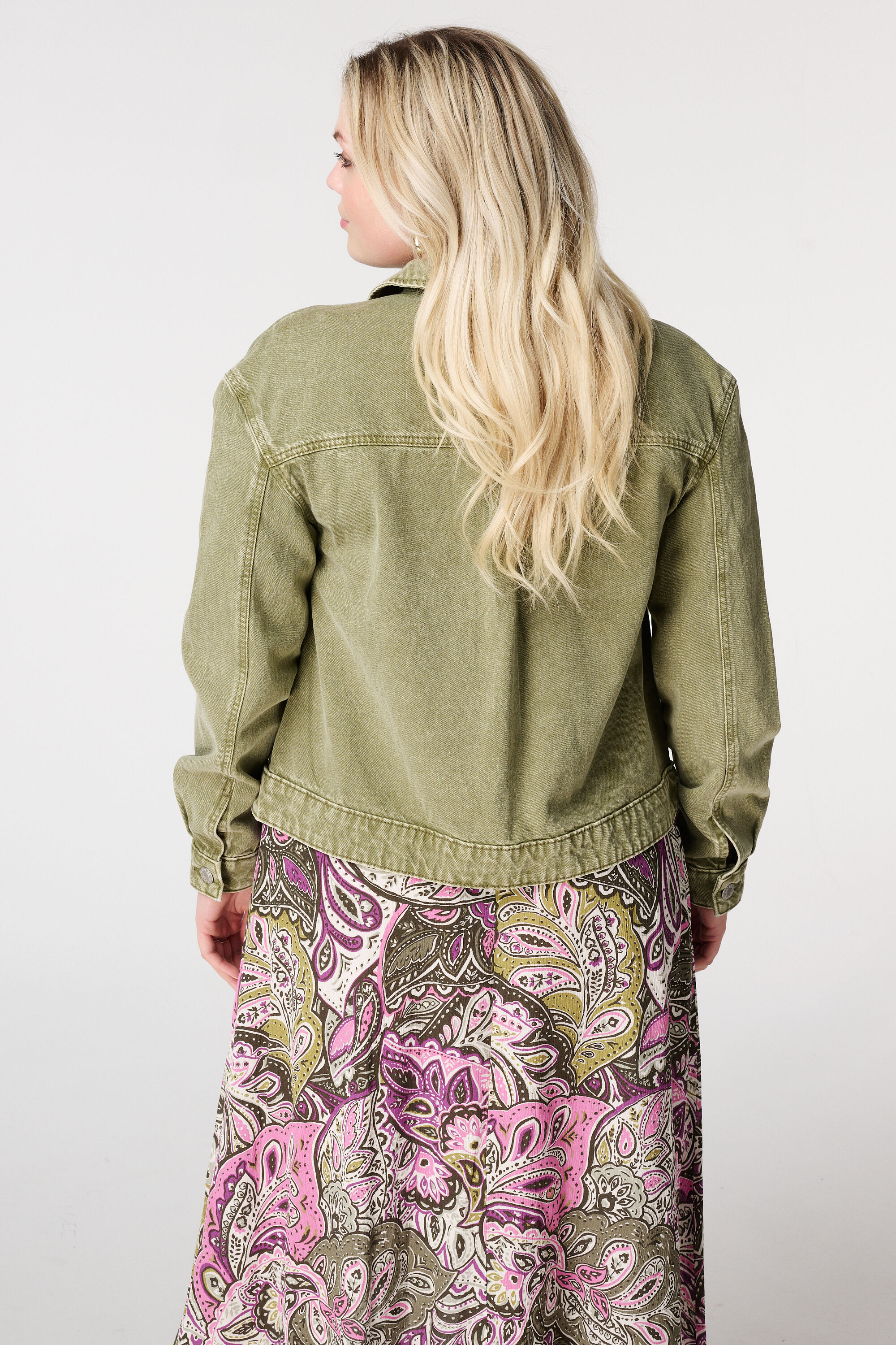 Veste en jean verte image number 3