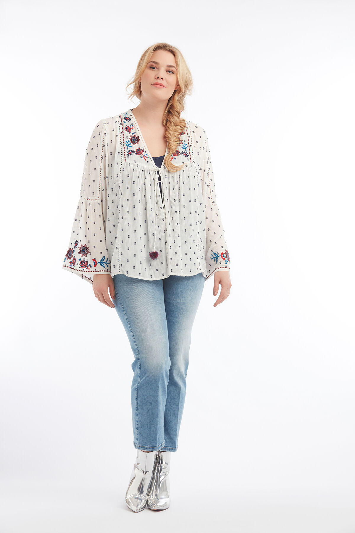 Veste-chemisier avec broderie image number 5