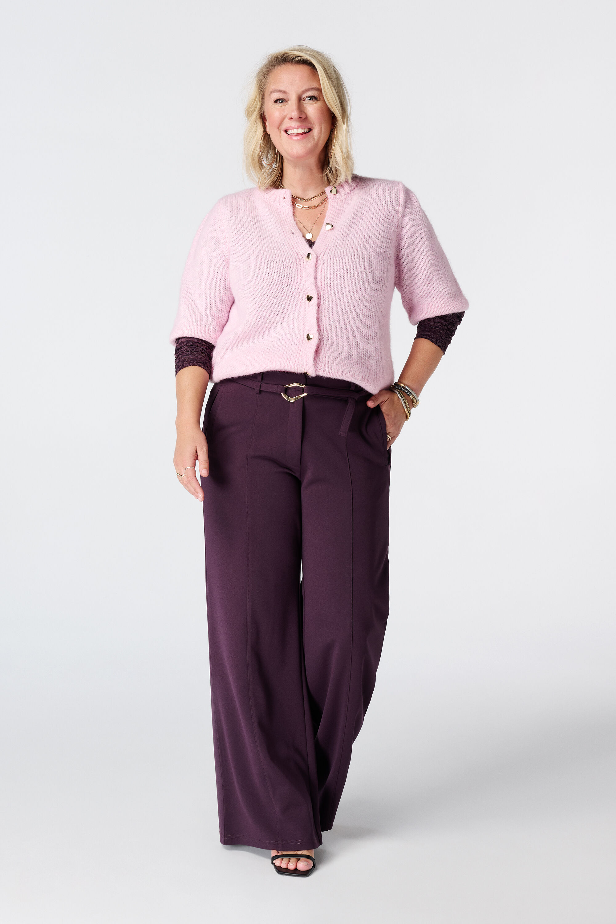 Pantalon droit avec ceinture