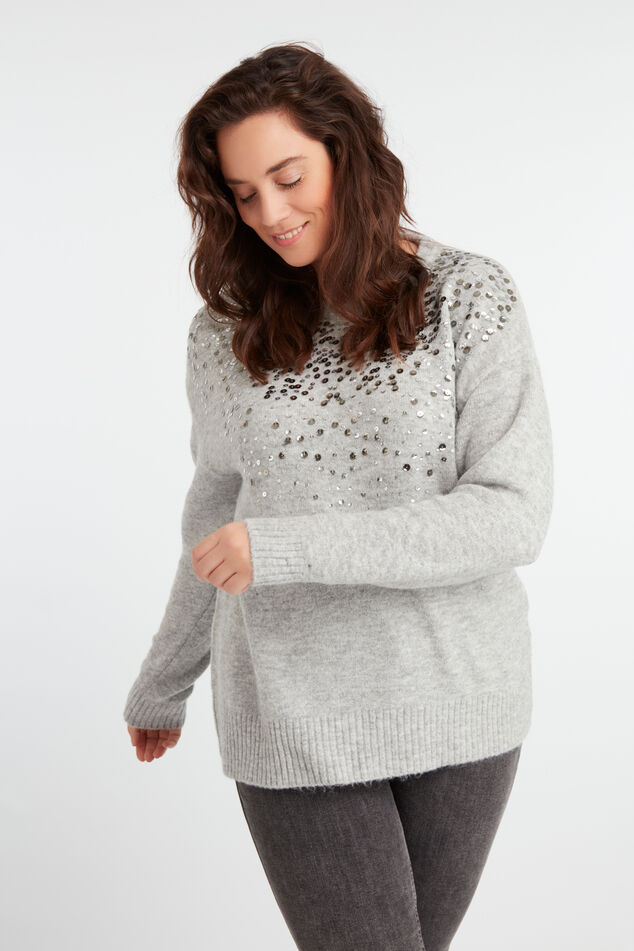 Pull-over à paillettes image number 3