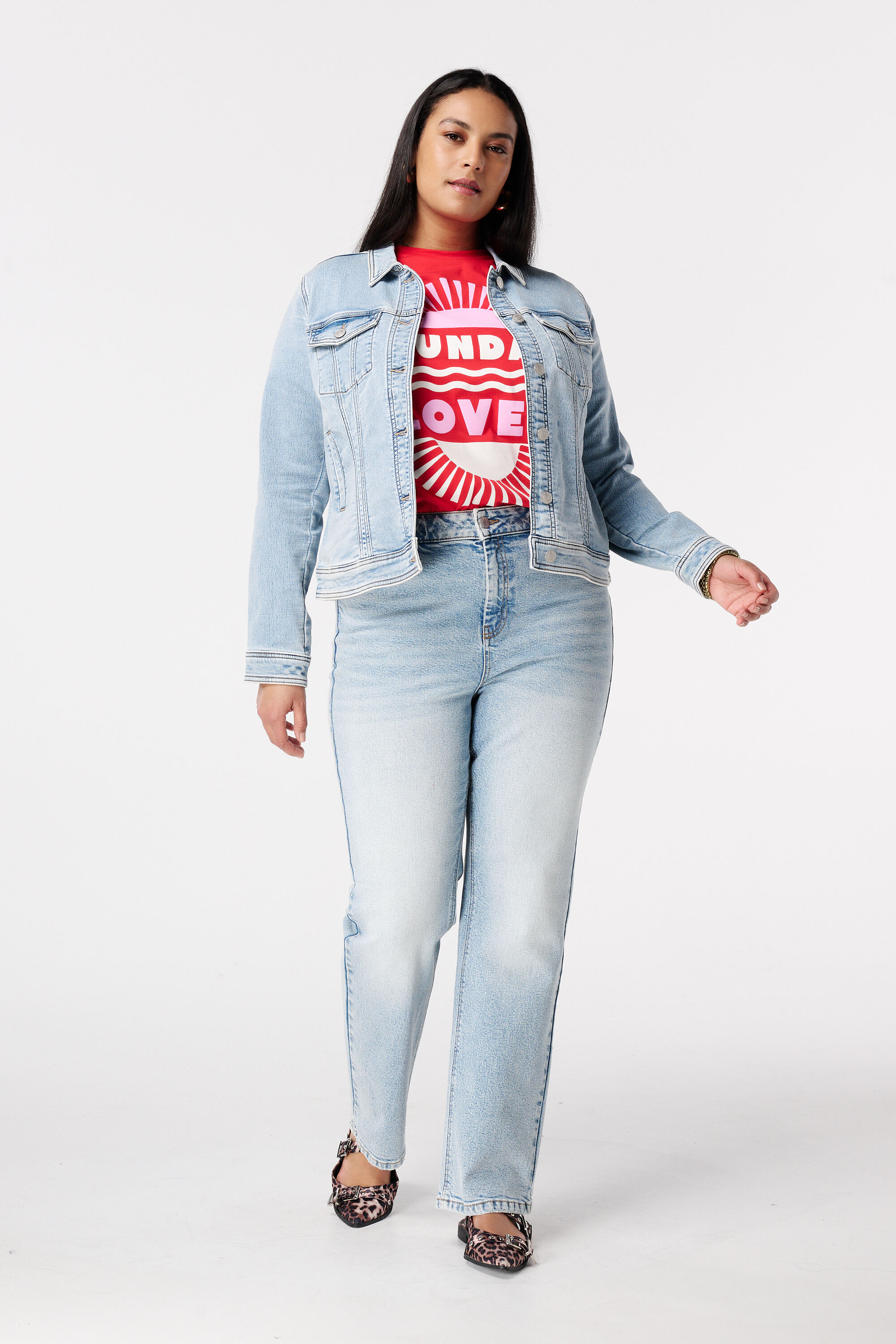 Veste en jean avec fermeture &agrave; boutons image number 5