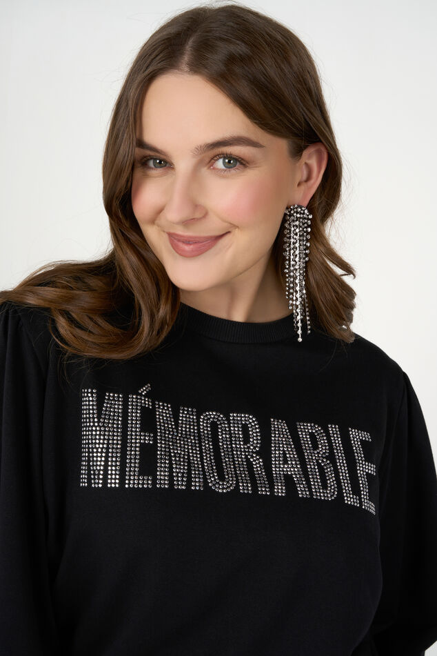 Sweatshirt ample portant l’inscription « Memorable » image number 0