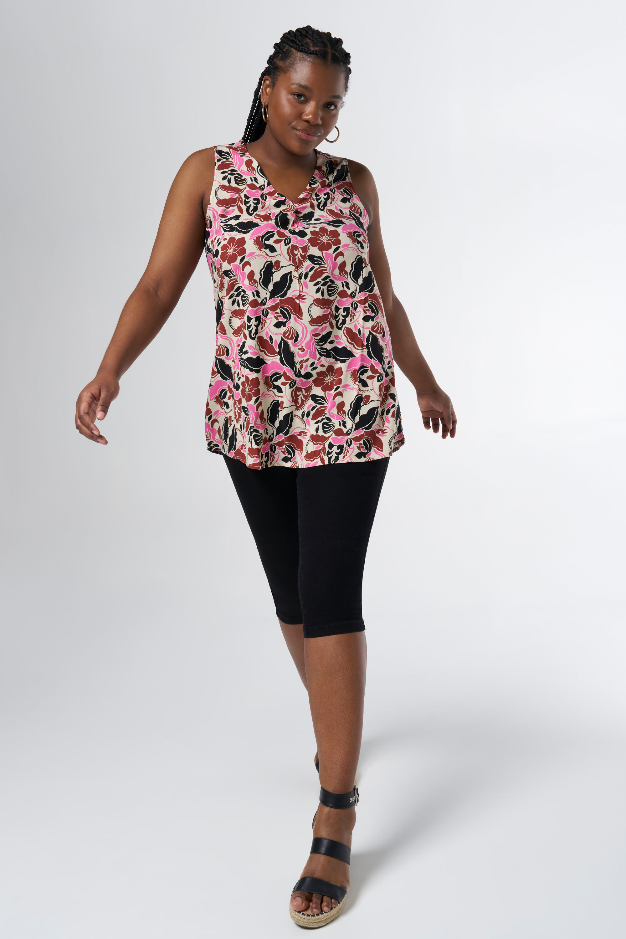 Chemisier sans manches avec imprim&eacute; image number 6