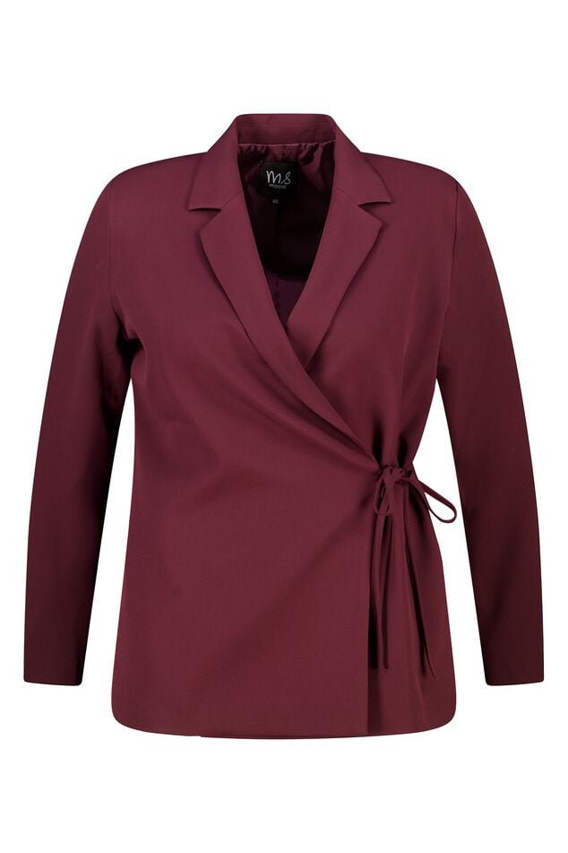 Blazer à revers avec ceinture à nouer image number 1