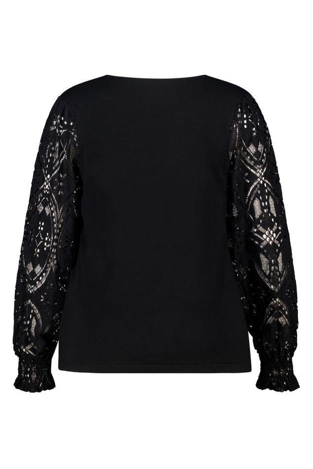 Top avec manches en dentelle image number 2