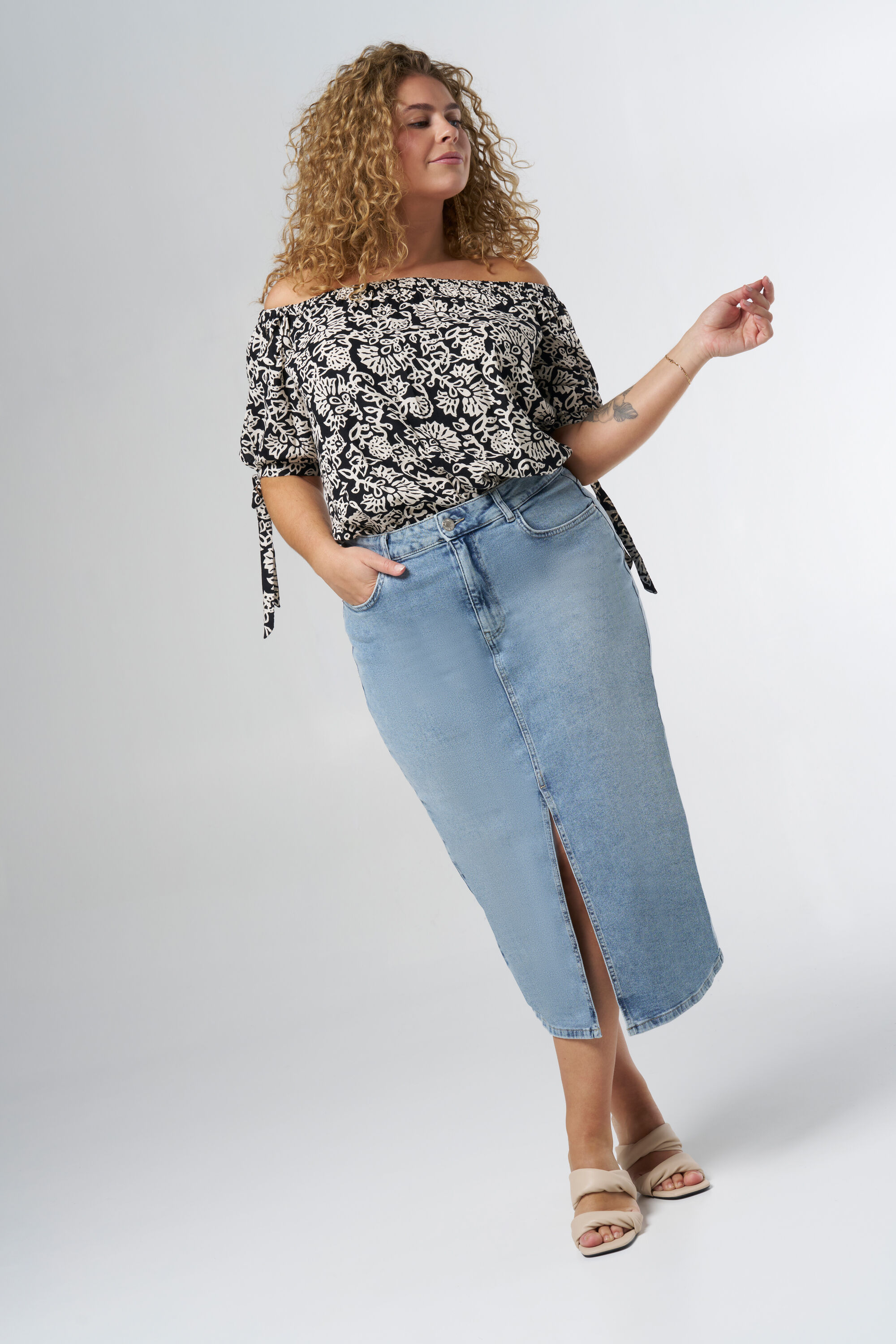 Jupe midi best sale avec fente