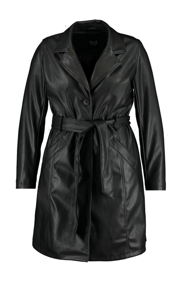 Veste en cuir PU avec ceinture image number 1