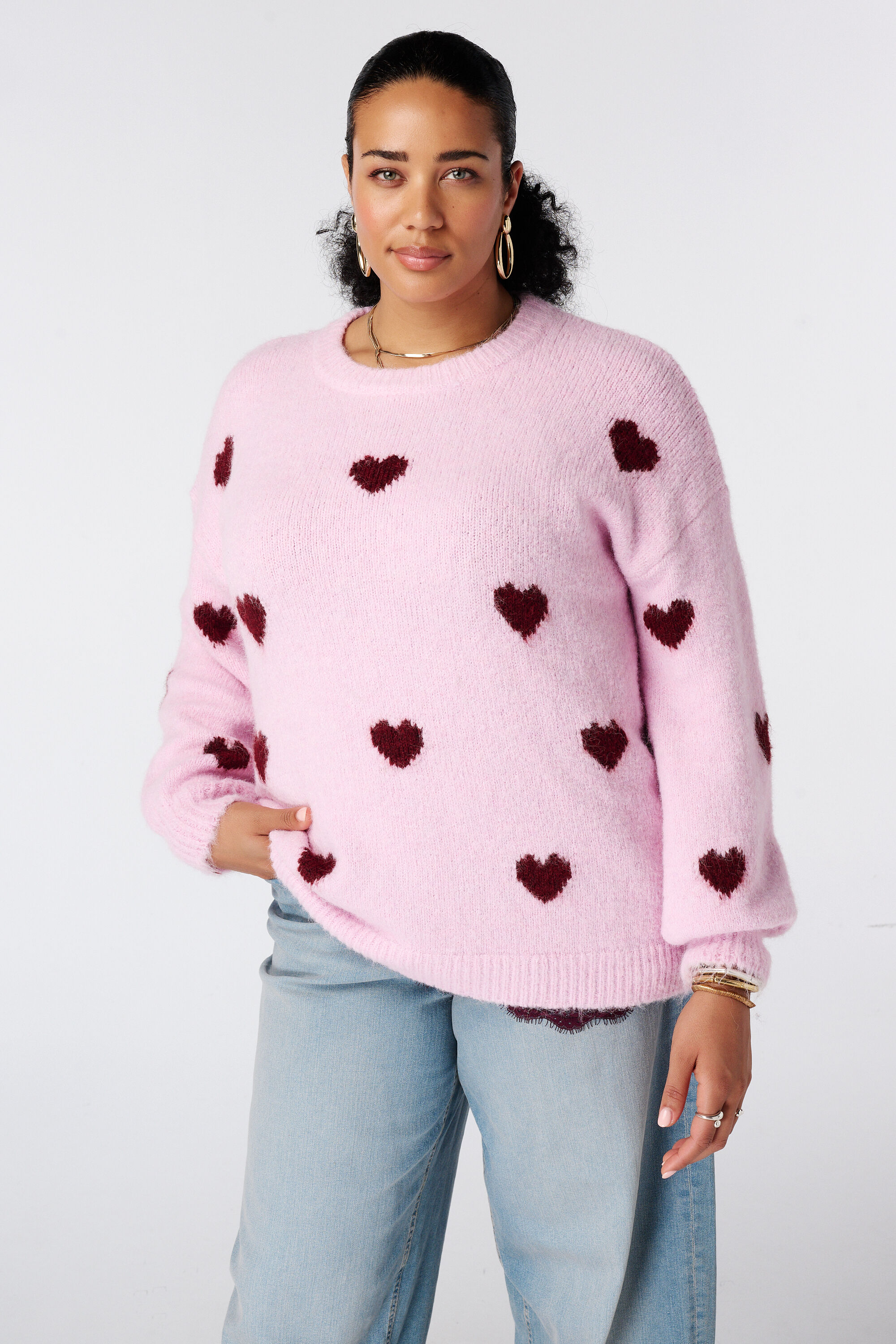 Pull &agrave; motif c&oelig;urs