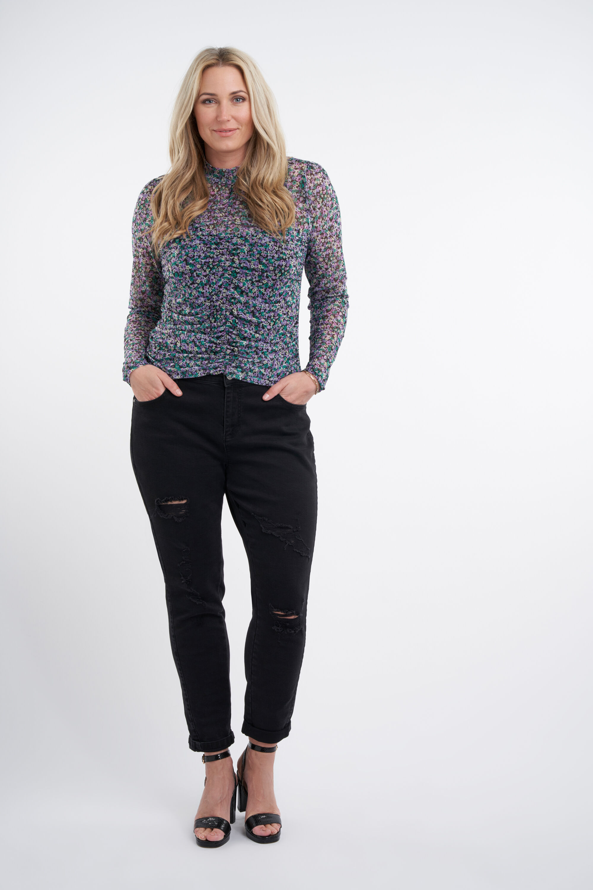 Haut en maille &agrave; imprim&eacute;  image number 5