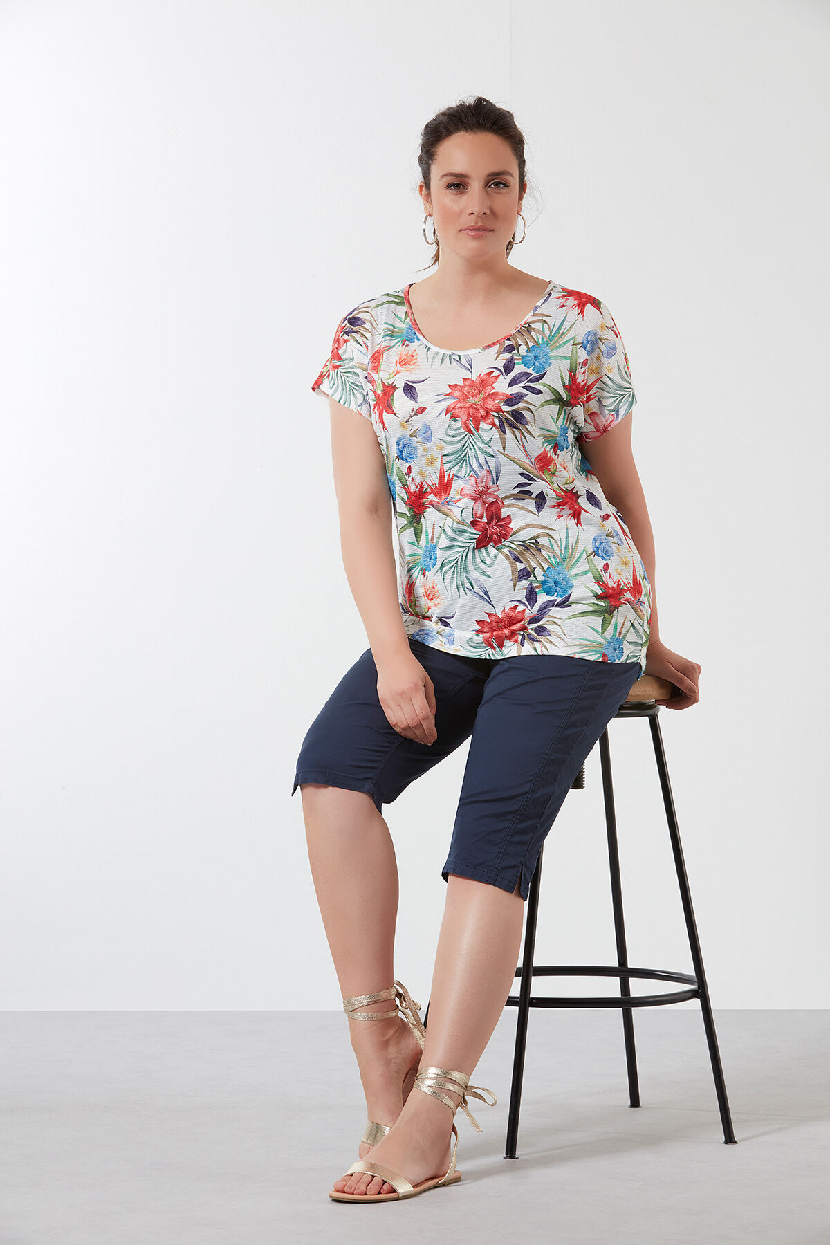 Pantalon corsaire en coton image number 5