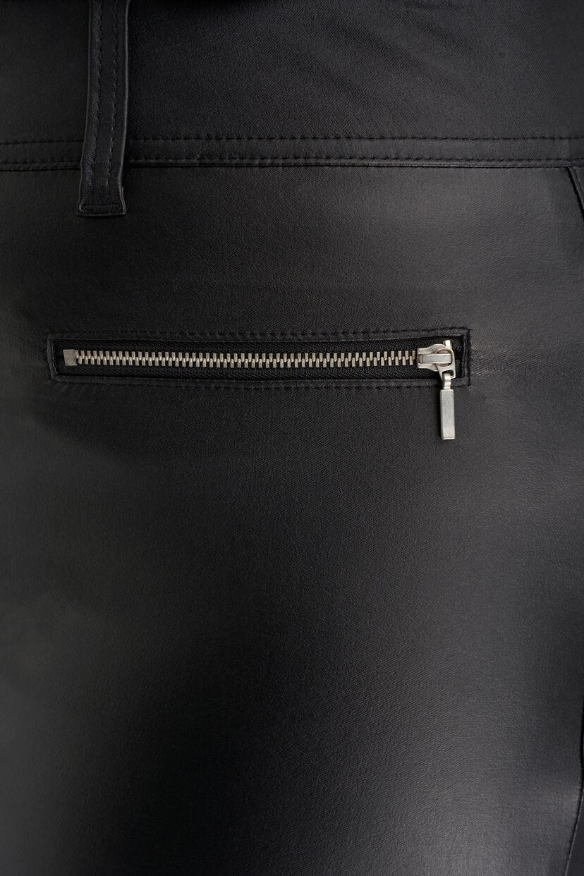 Pantalon en PU avec Fermetures &eacute;clair image number 4