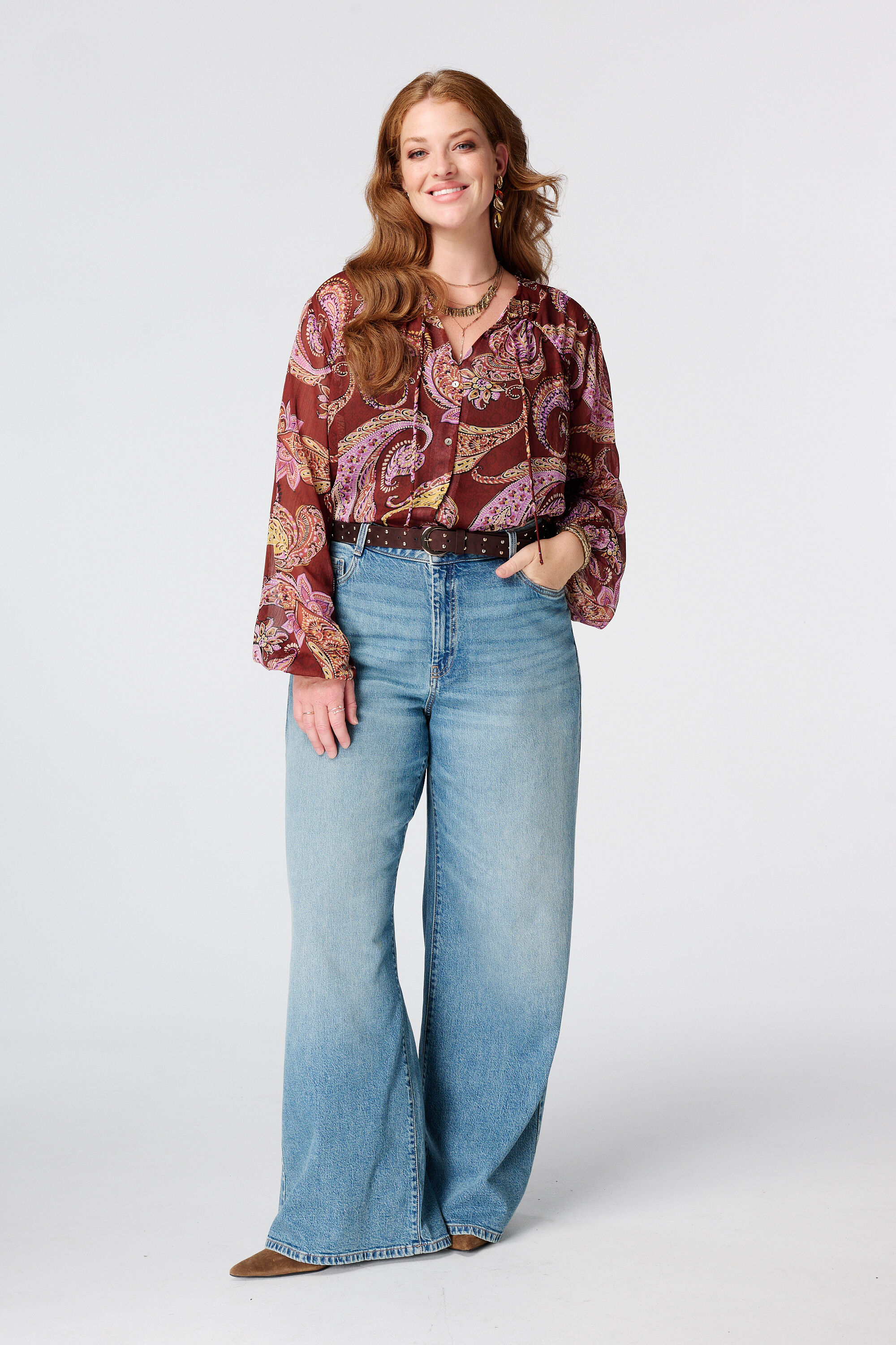 Blouse &agrave; imprim&eacute; cachemire image number 3