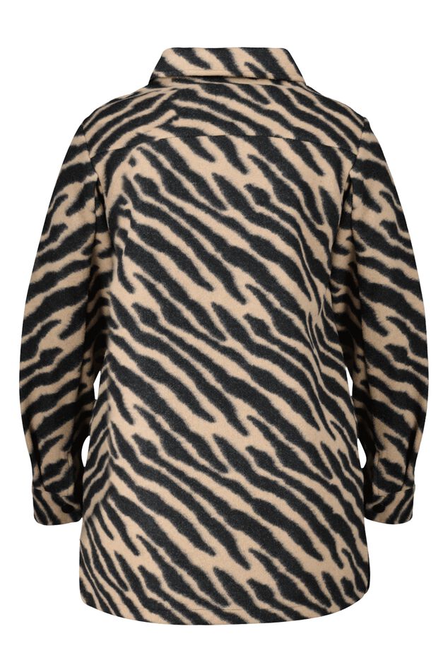Veste-chemise à imprimé zébré.  image number 3