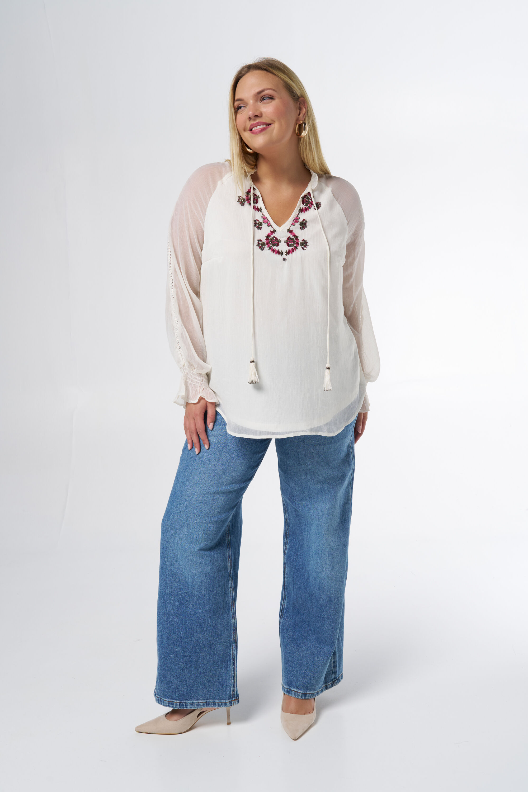 Chemisier avec broderie  image number 5