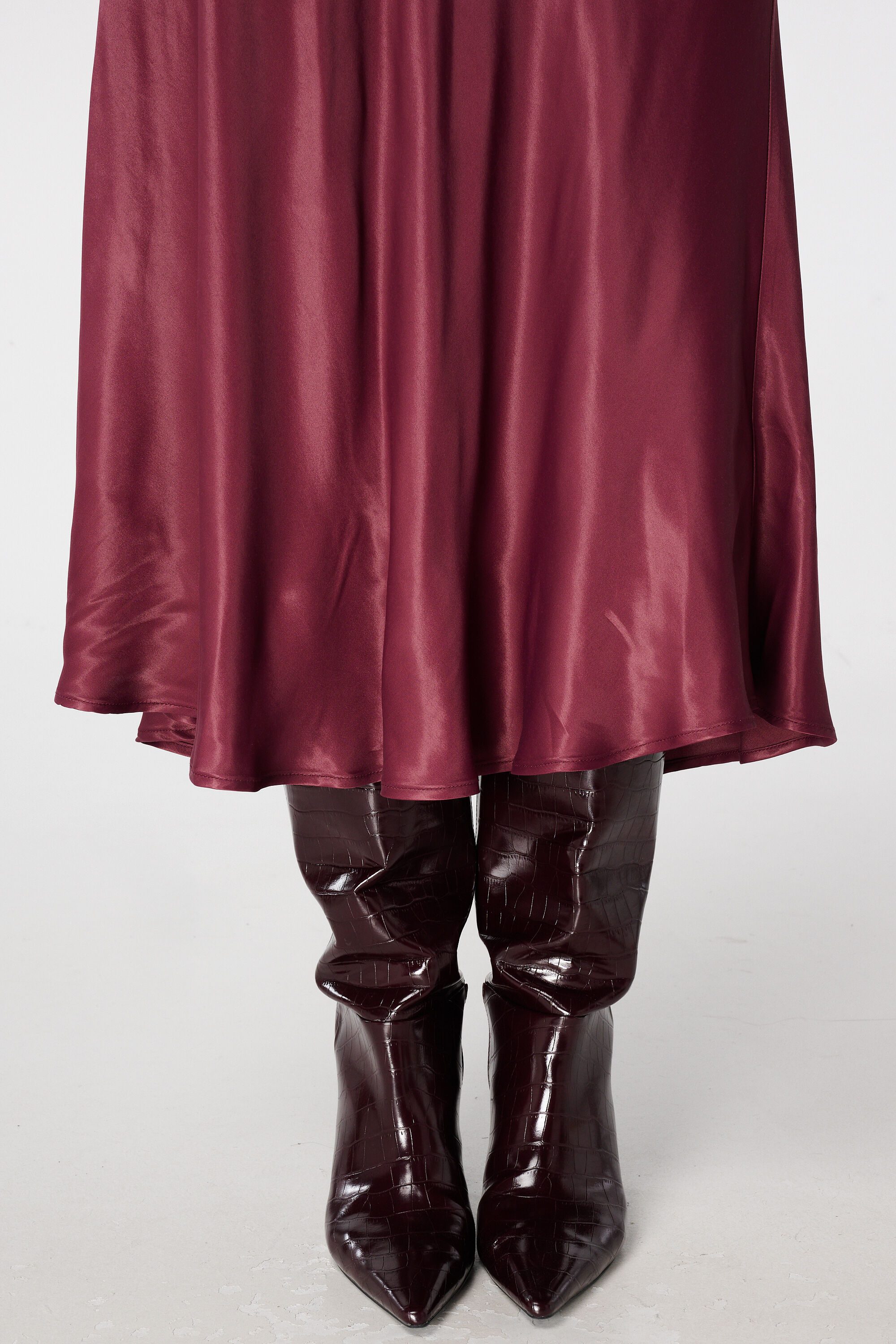 Jupe midi en satin image number 4