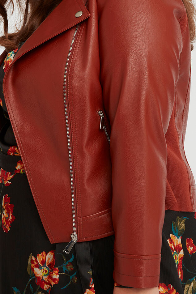 Veste style motard en similicuir image number 4