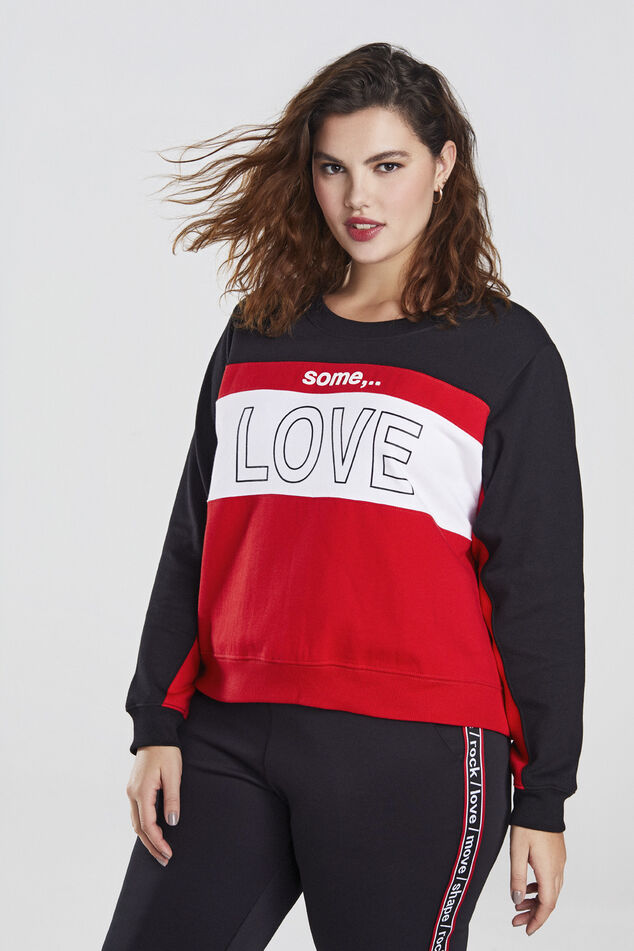 Sweat-shirt avec texte imprimé image number 0