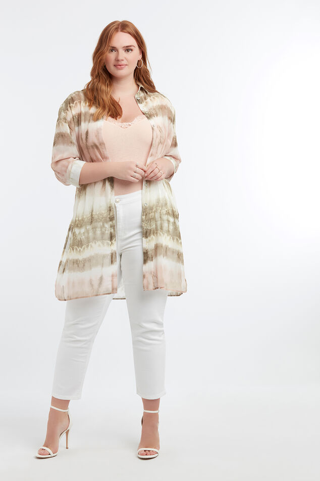 Chemisier transparent à imprimé tie-dye image number 5