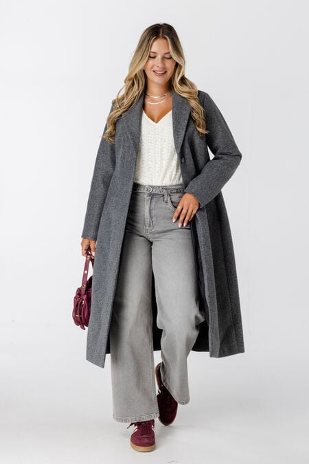 Manteau long avec fermeture à boutons Manteau long avec fermeture à boutons