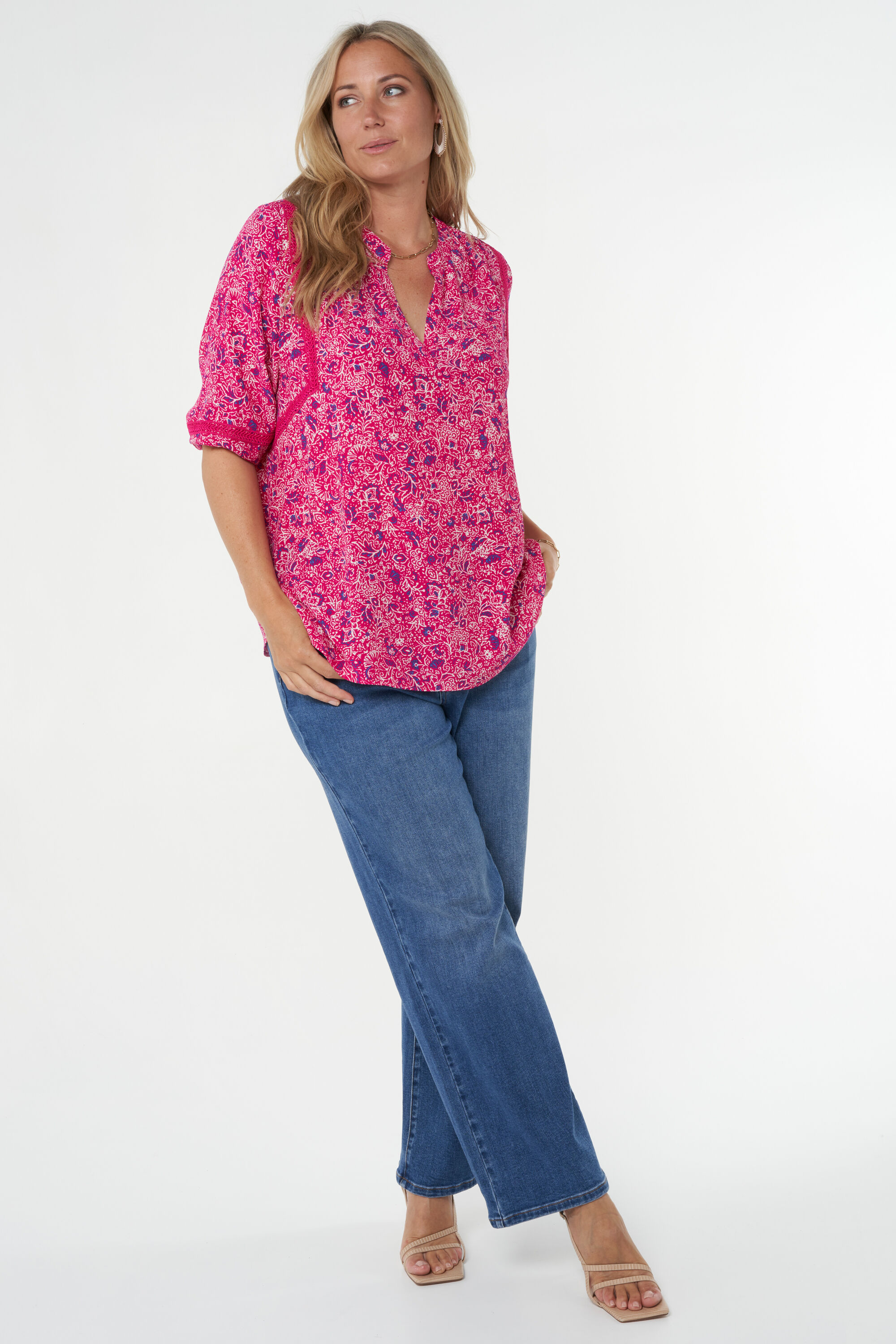 Chemisier avec design imprim&eacute; image number 6