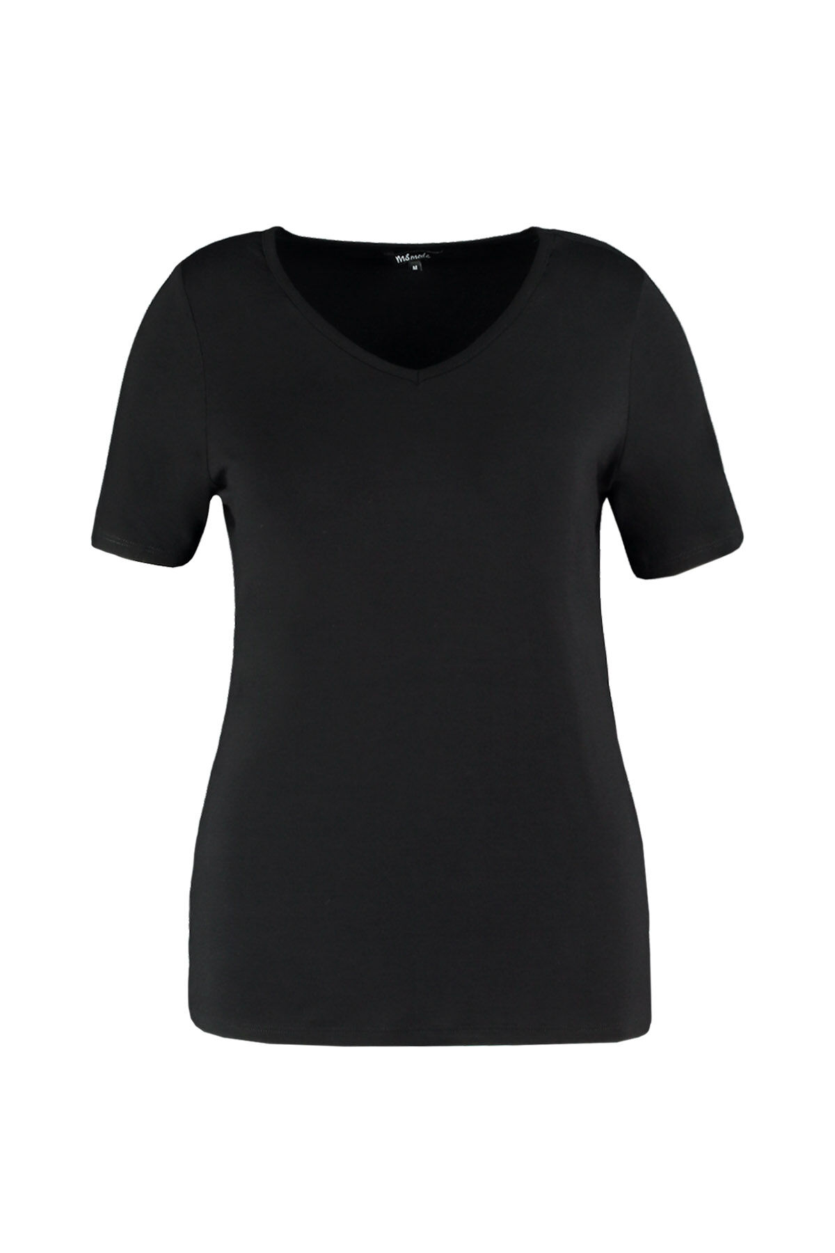 T-shirt avec col v image number 1