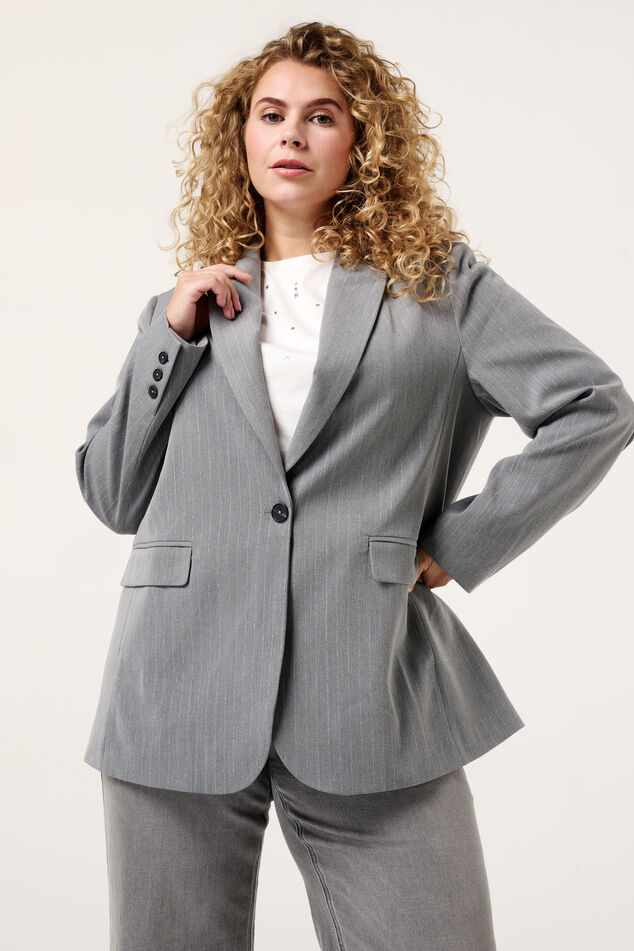 Blazer à rayures en lurex image number 0