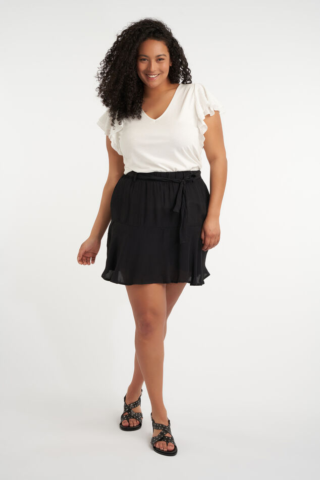 Jupe-short à ceinture nouée image number 2