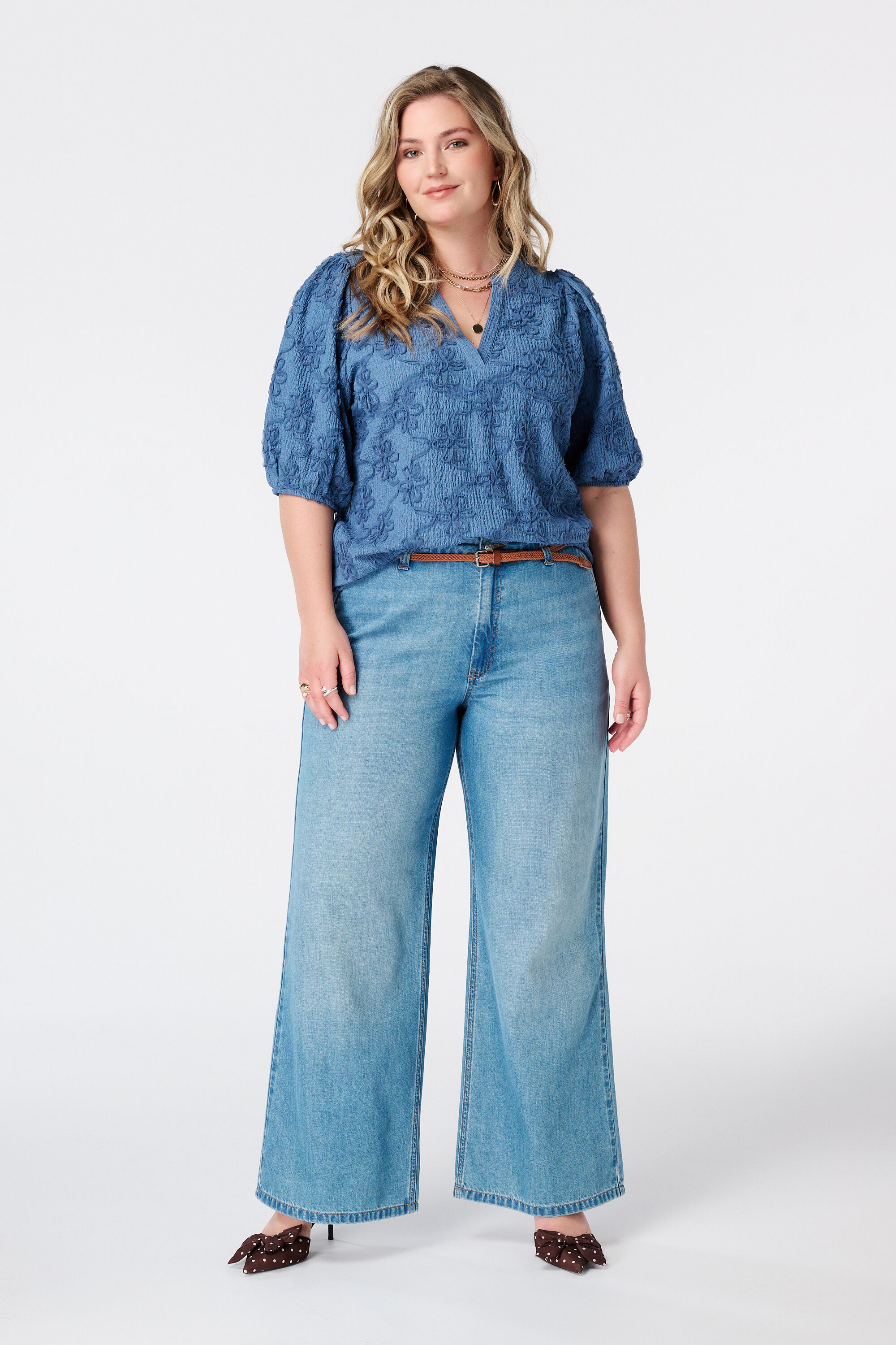 Jean wide leg avec ceinture