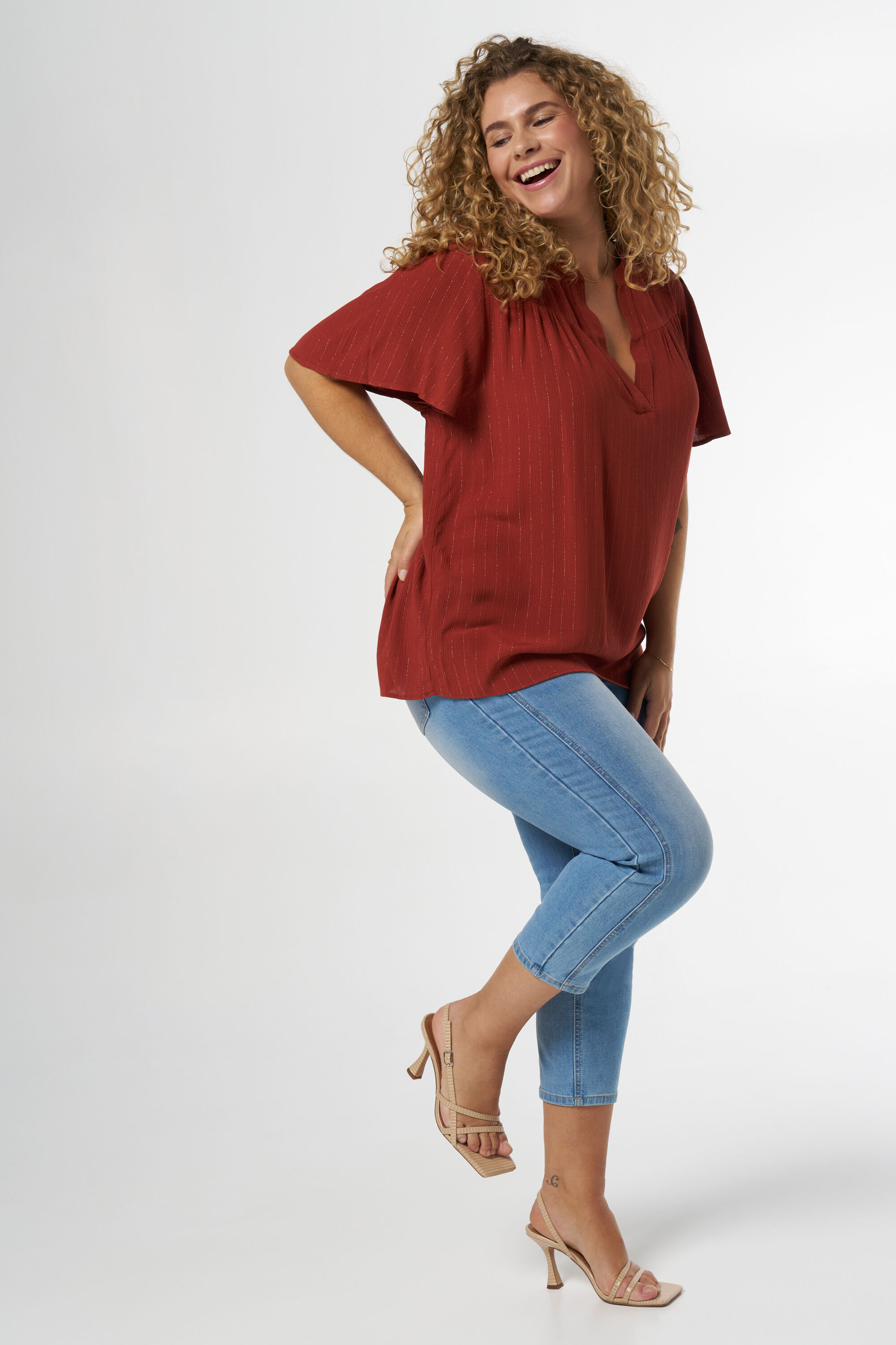 Chemisier avec manches papillon image number 5