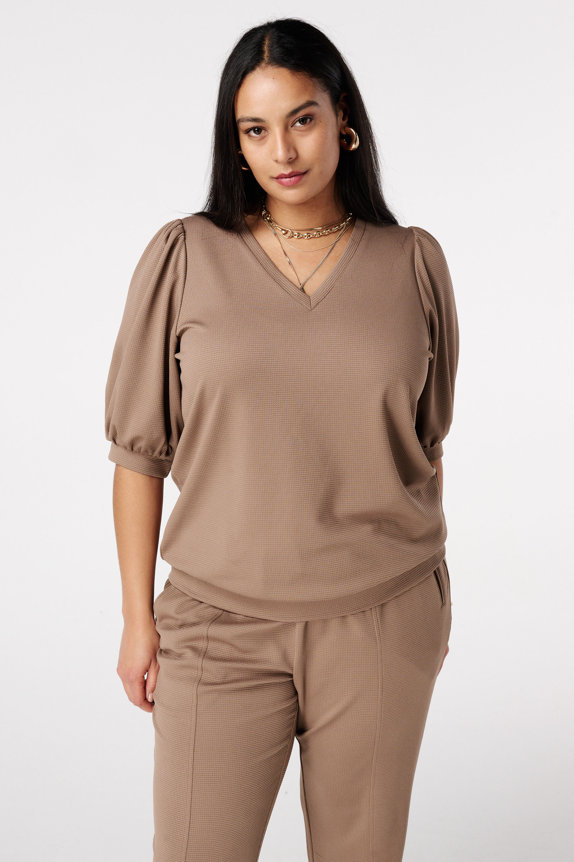 Top &agrave; manches bouffantes