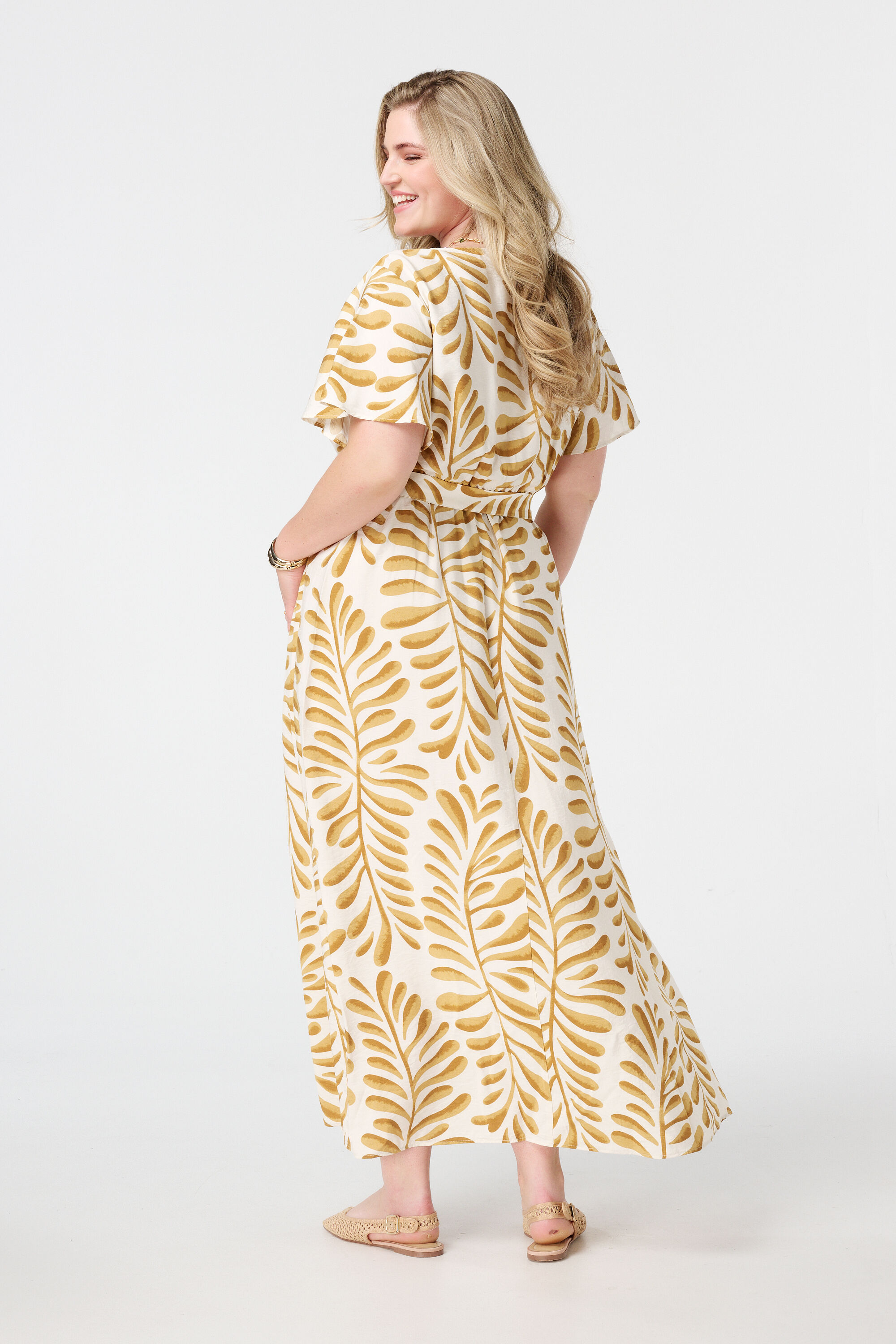  Robe &agrave; revers avec imprim&eacute; image number 3