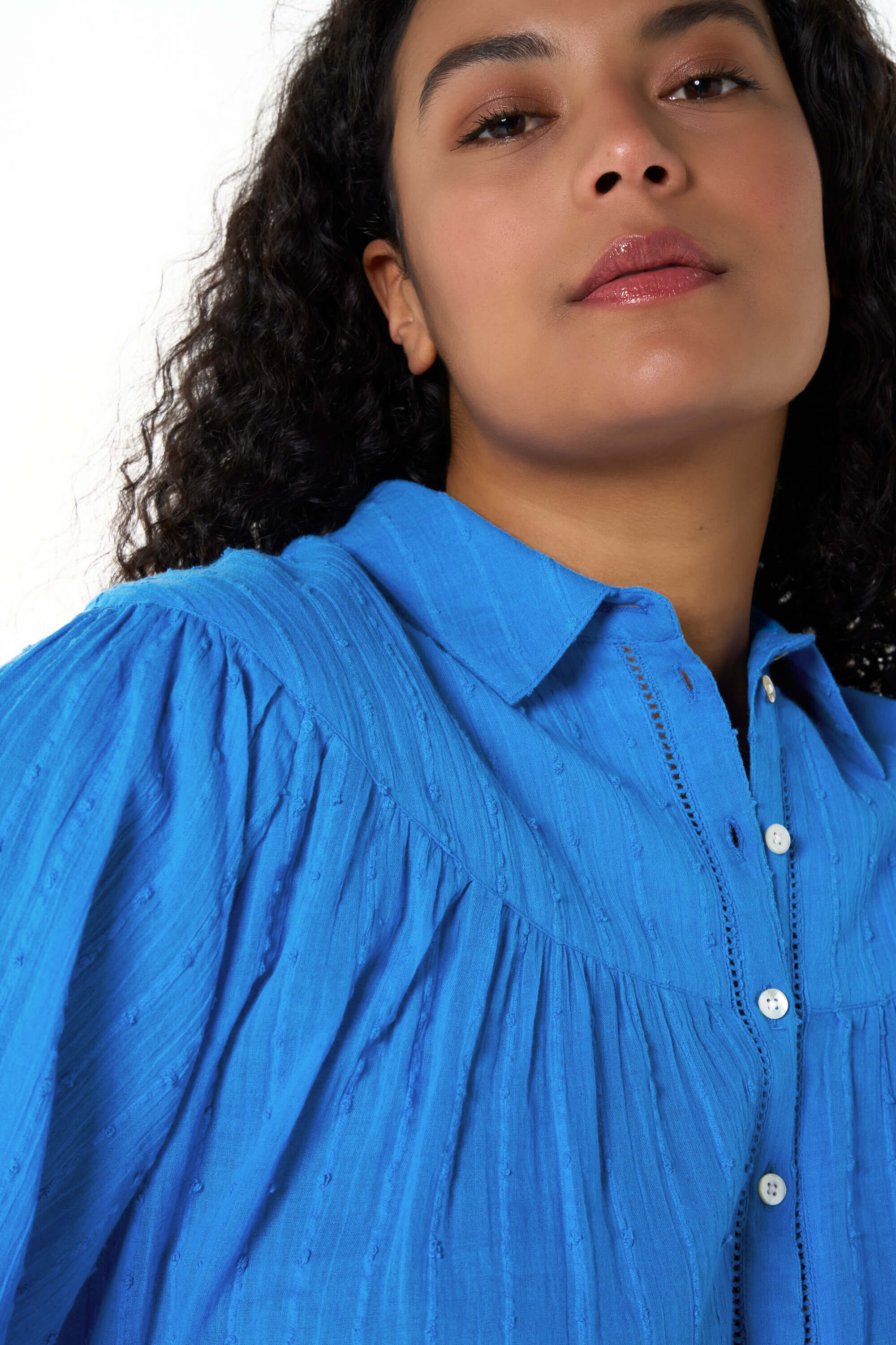 Chemisier &agrave; manches ballon image number 4