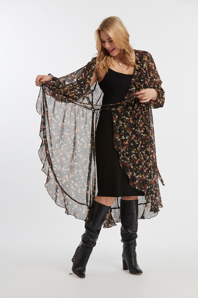 Robe cache-cœur à imprimé floral image number 4