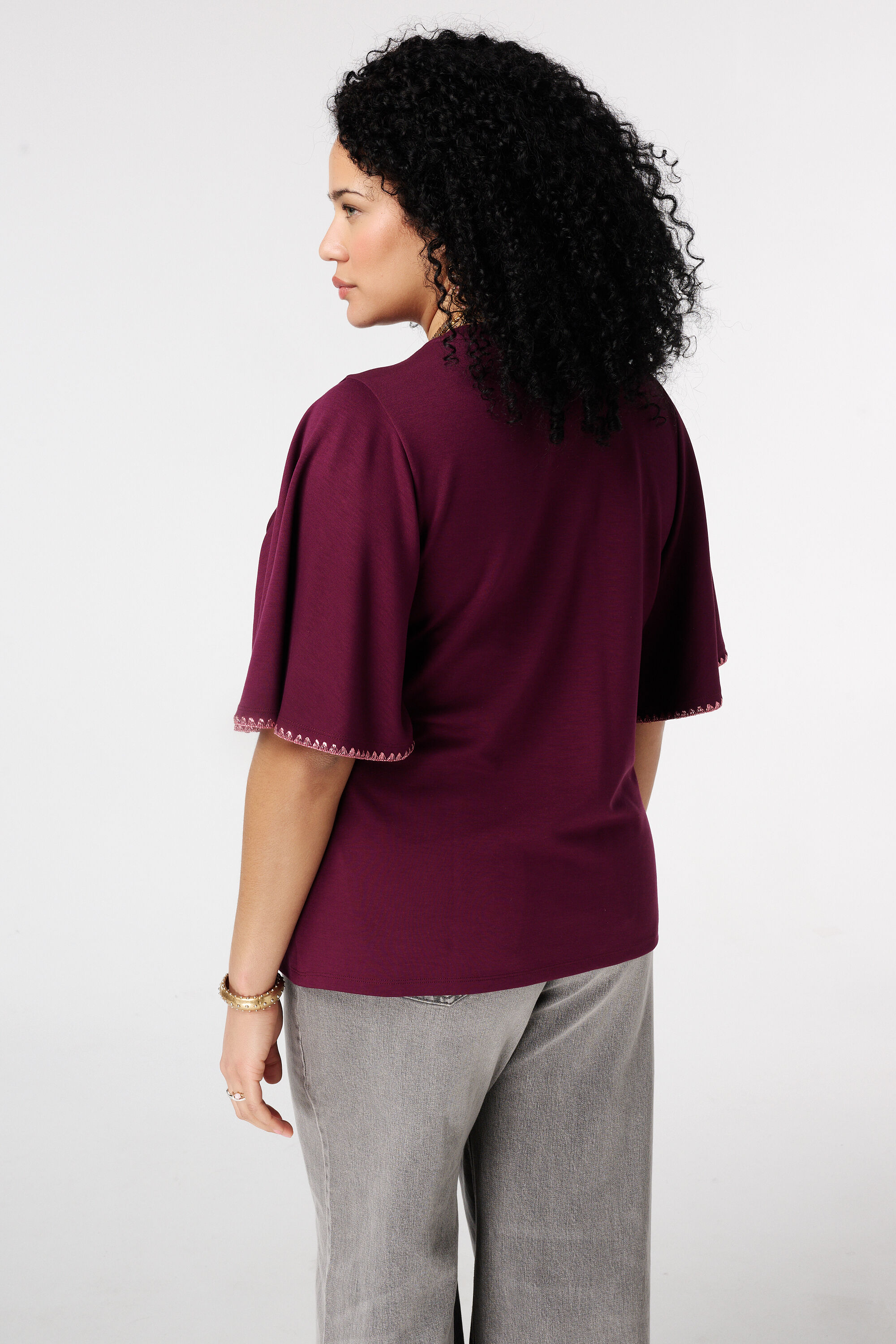 T-shirt &agrave; manches papillon image number 3