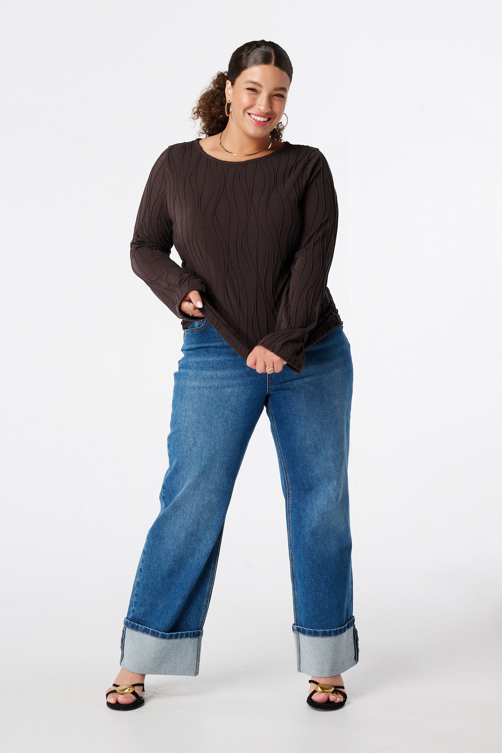 T-shirt ajust&eacute; &agrave; manches longues image number 5