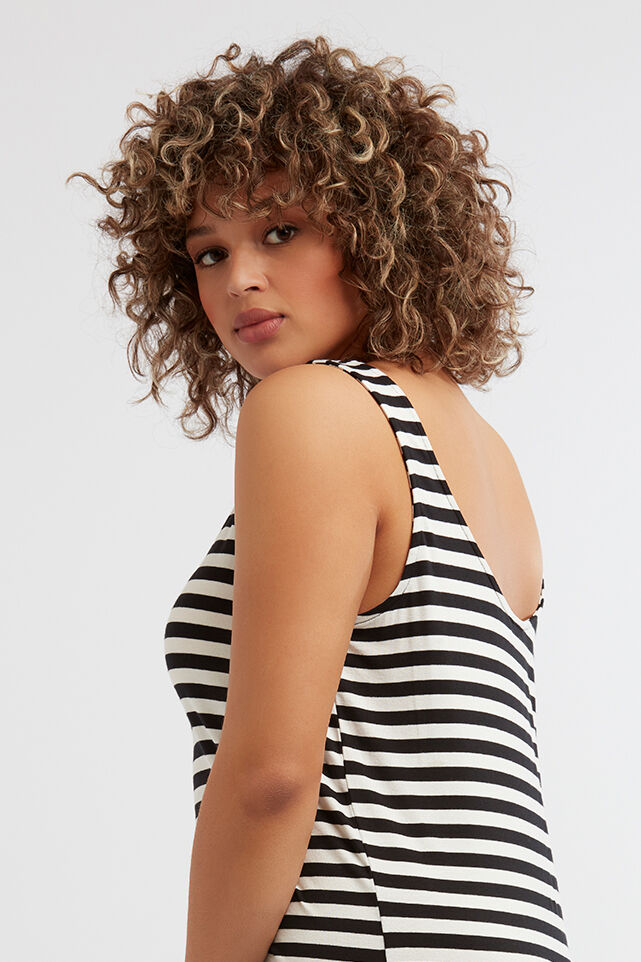 Robe sans manches ray&eacute;e image number 4