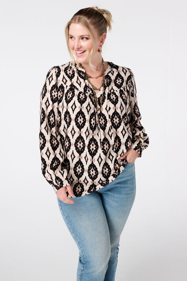 Blouse imprimée avec bobines image number 0