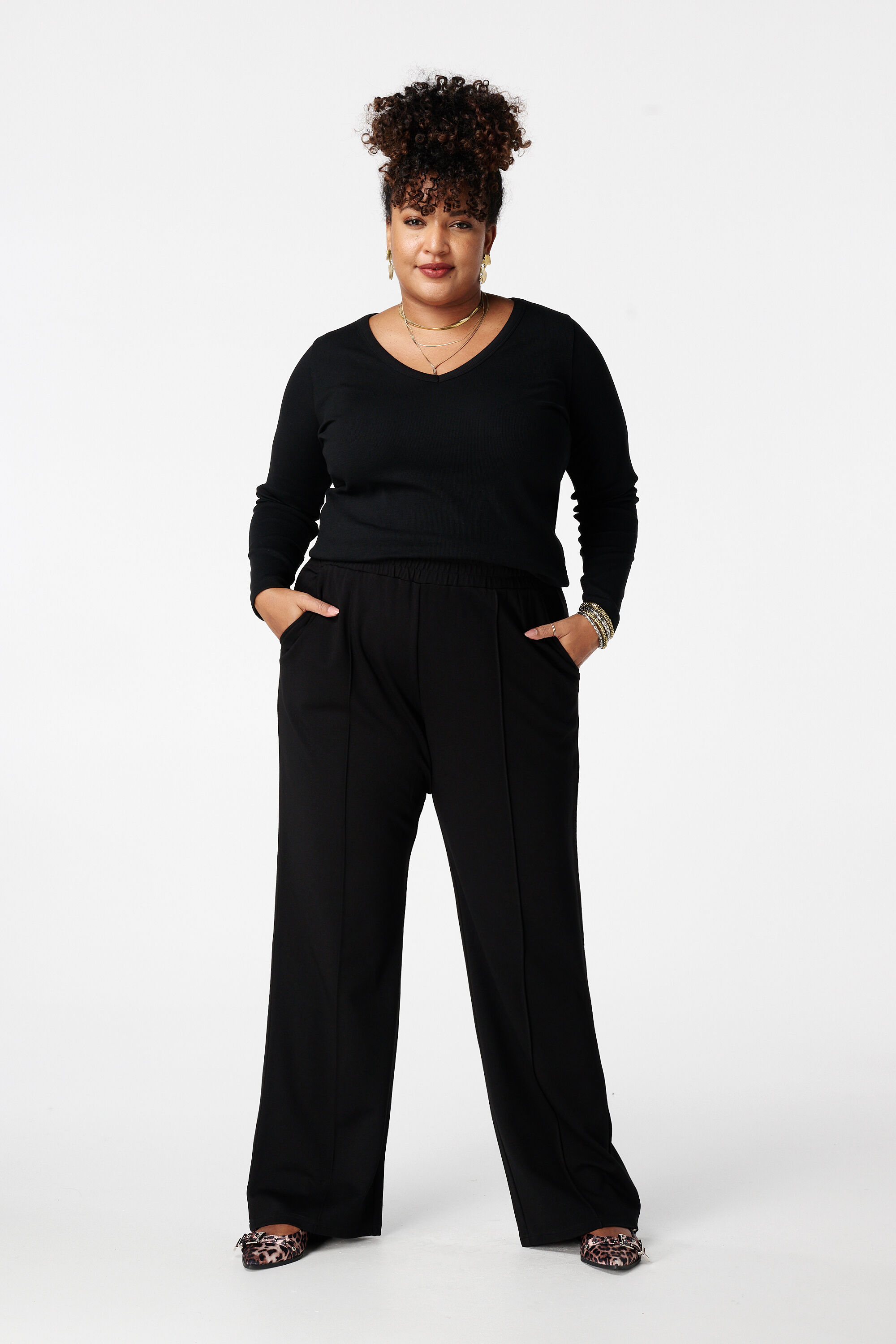 Haut c&ocirc;tel&eacute; &agrave; manches longues image number 5