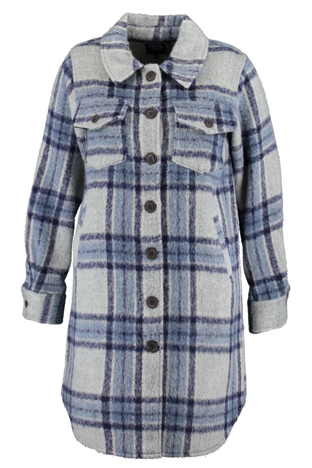 Veste-chemise à carreaux  image number 2