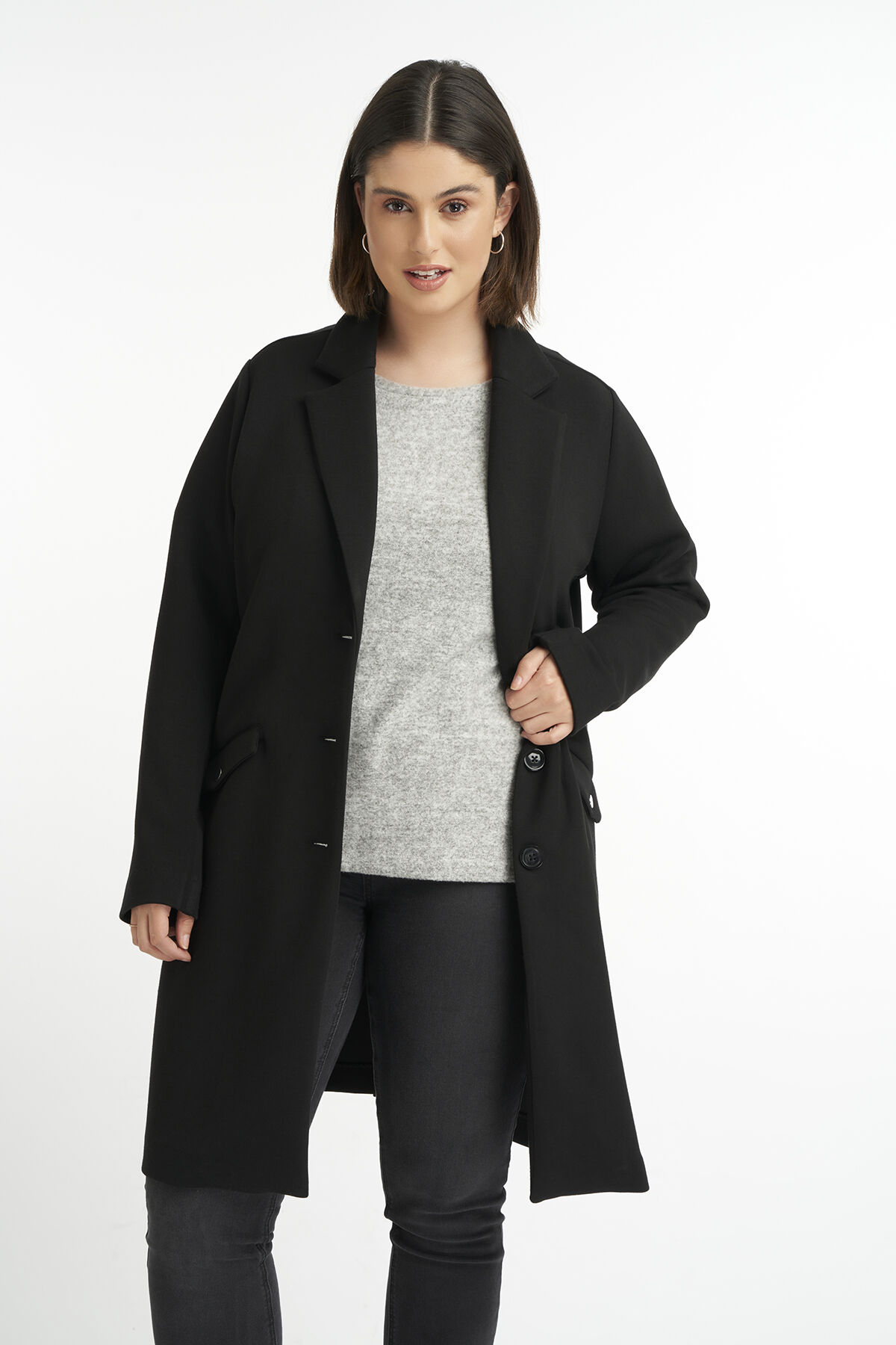 Long manteau en jersey  image number 5