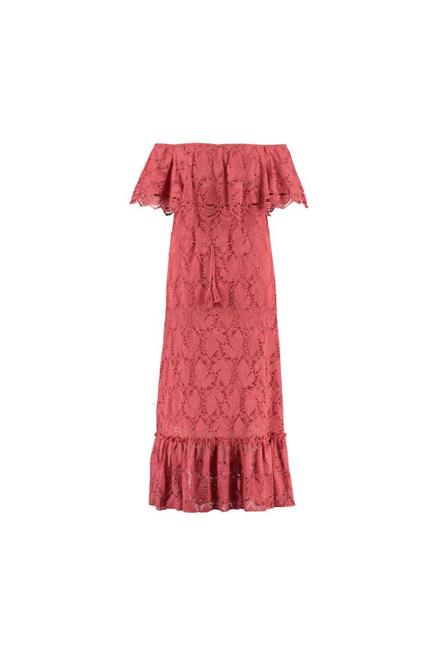 Robe en dentelle à épaules dénudées image number 2