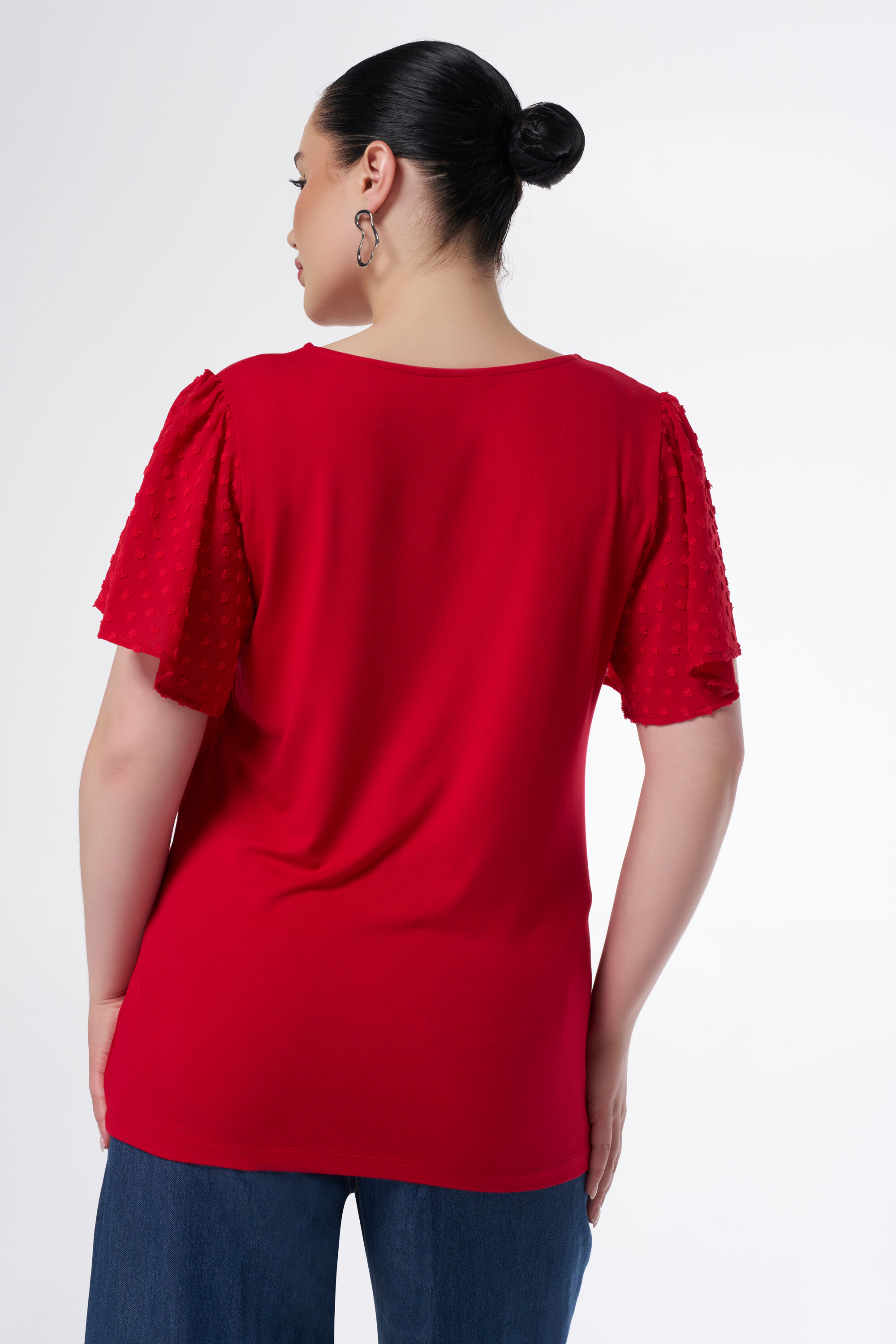 Haut avec manches &agrave; volants image number 3