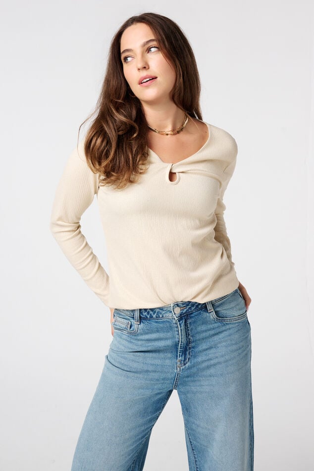 Haut avec imprimé métallisé image number 0