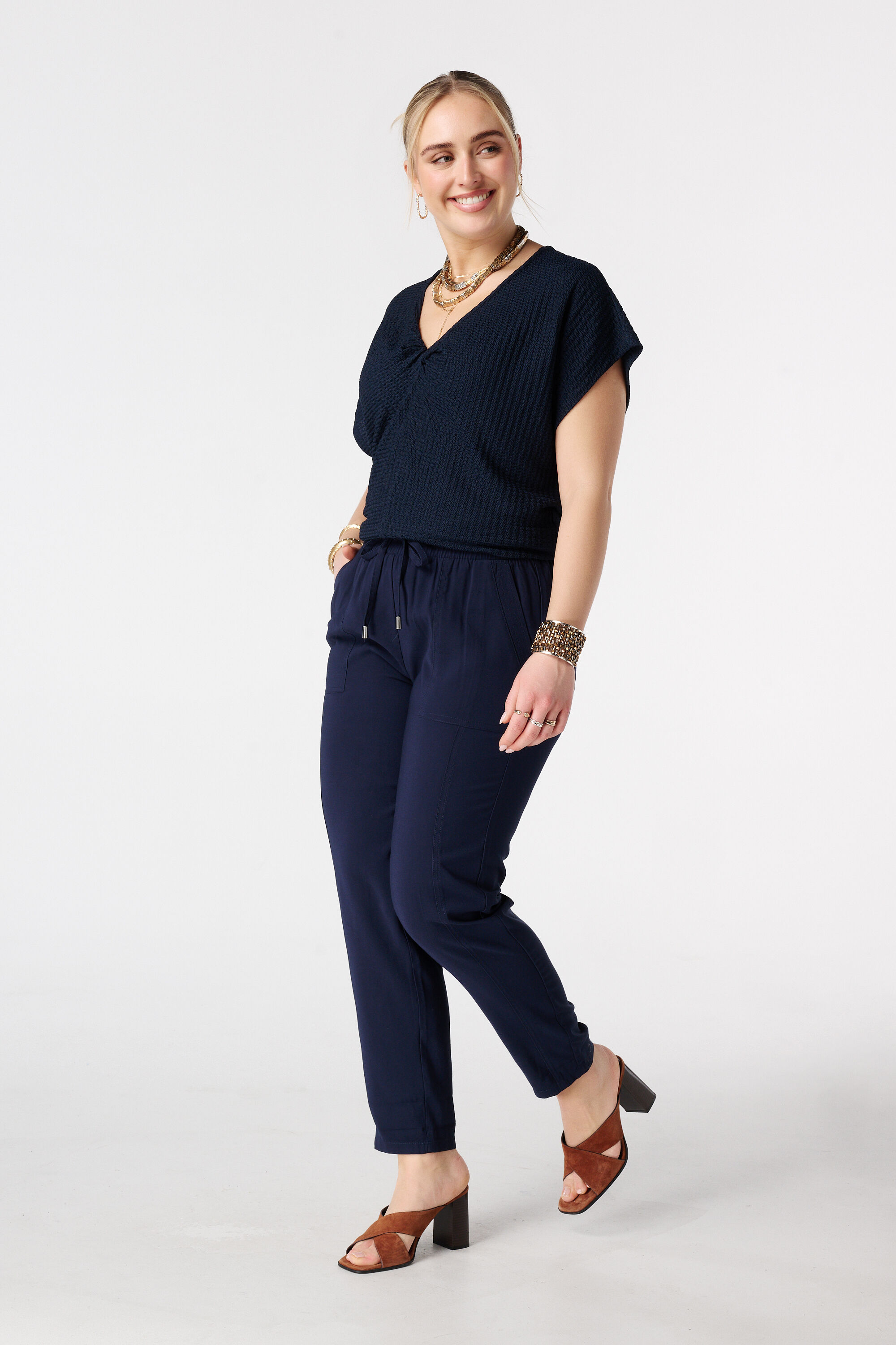 Pantalon &agrave; taille &eacute;lastique image number 0