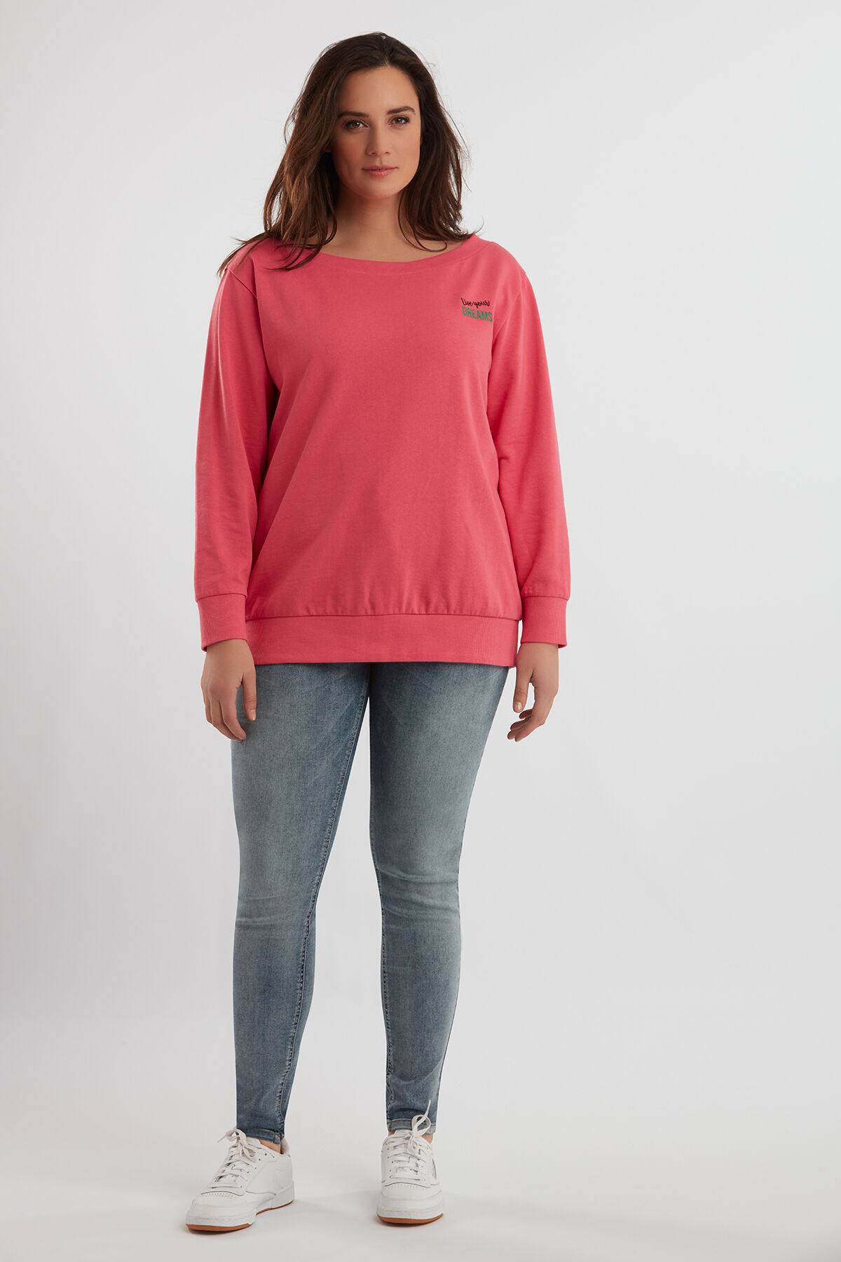 Sweat-shirt avec &eacute;paule d&eacute;nud&eacute;e image number 4