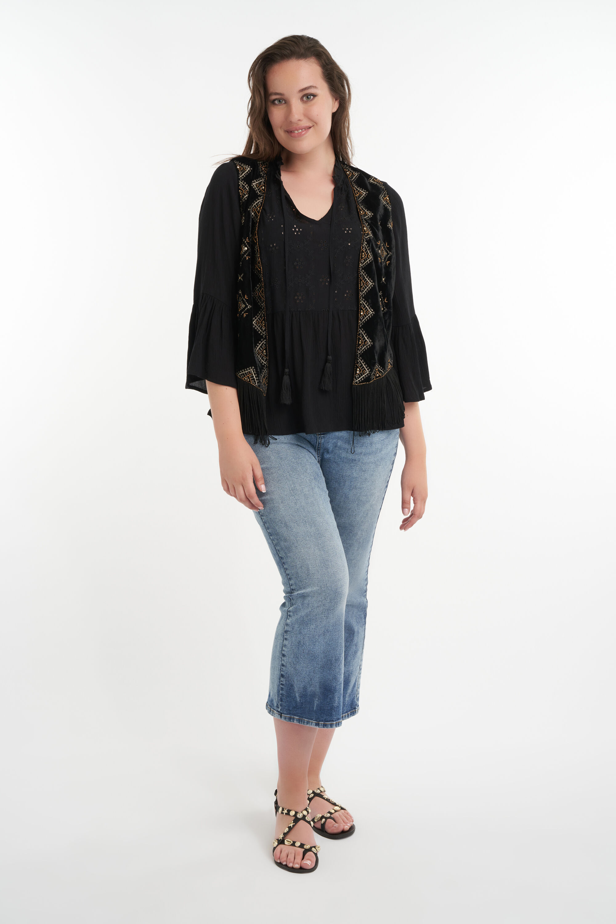 Gilet &agrave; froufrous  image number 6