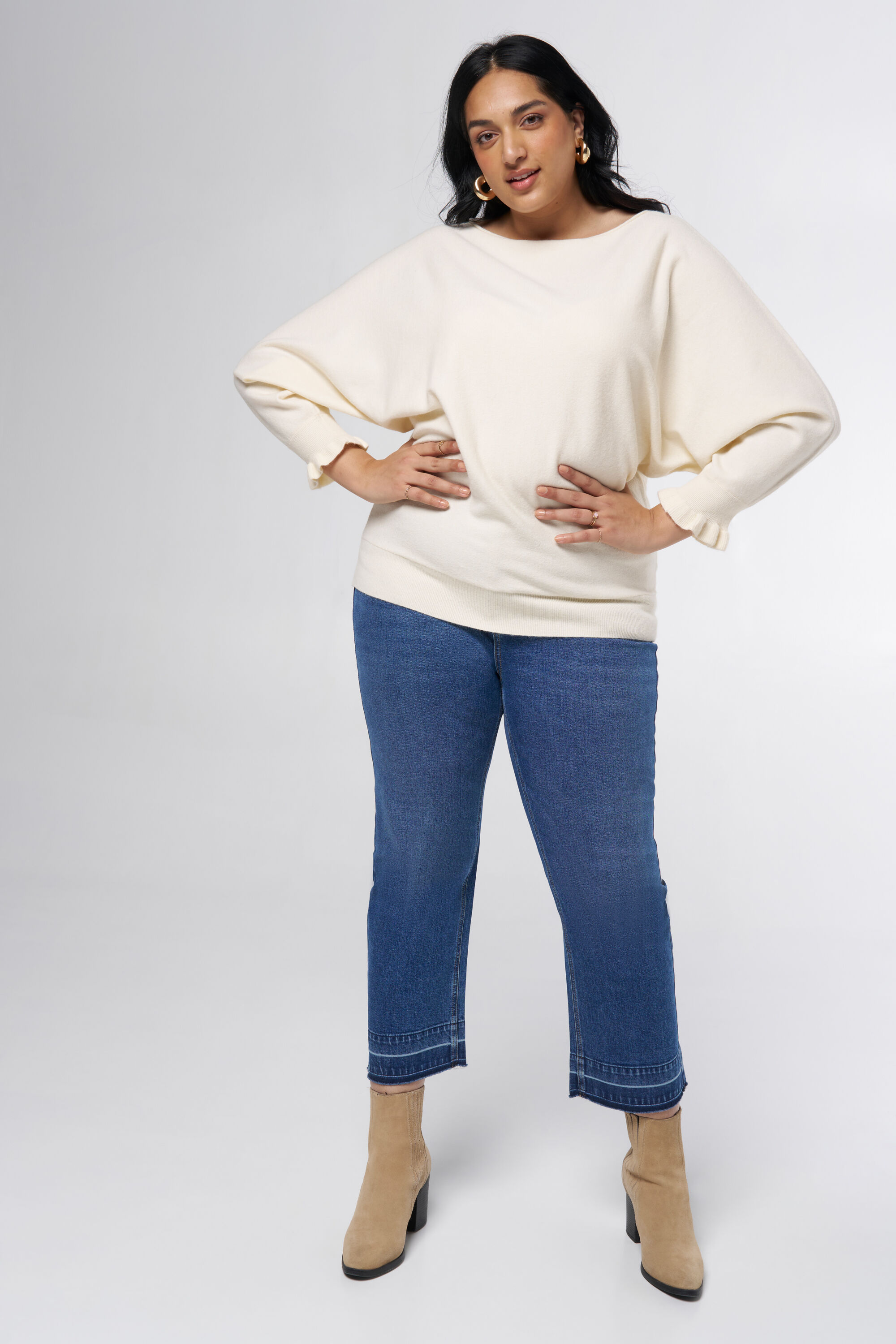 Pull en maille avec col bateau image number 5