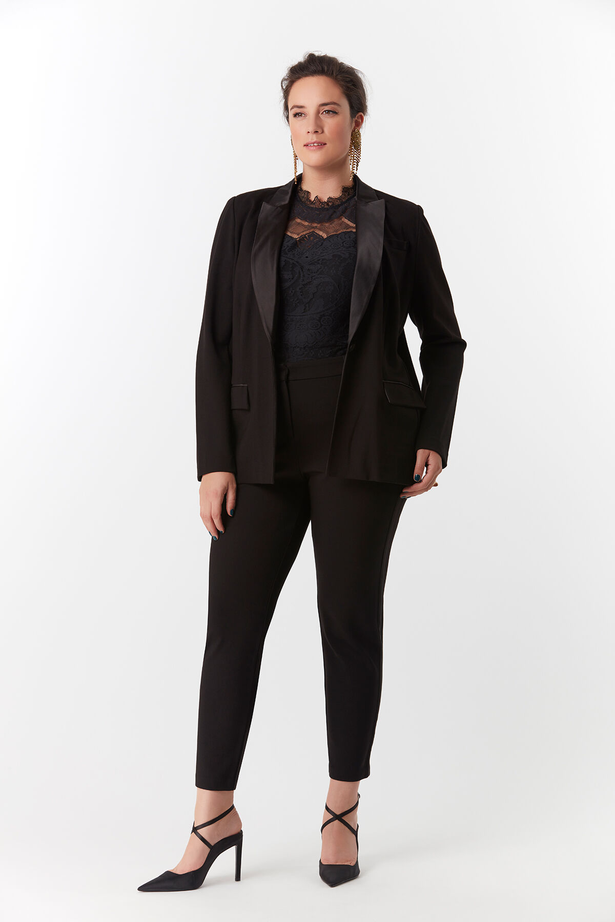 Veste blazer avec revers brillants image number 3