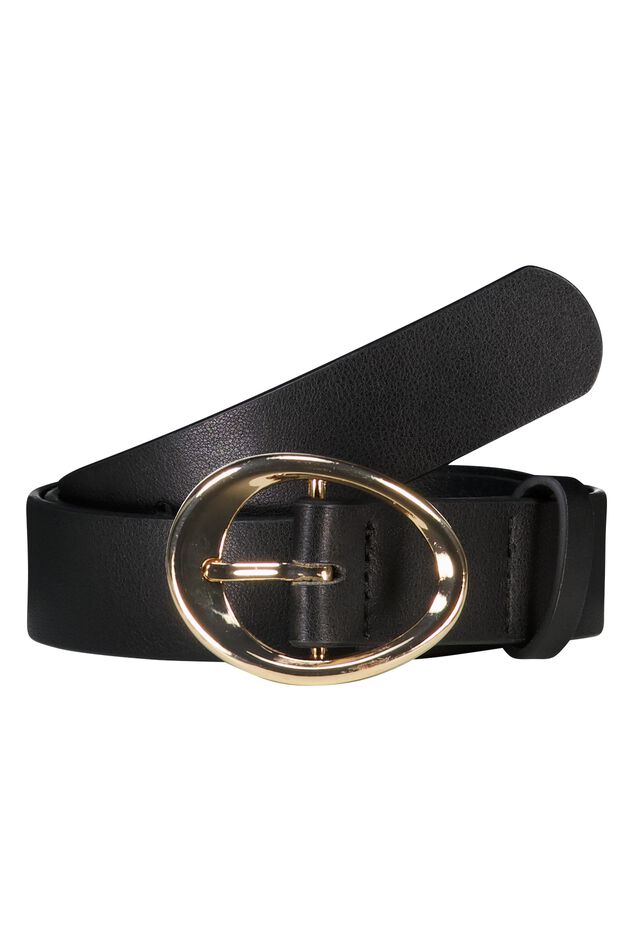 Ceinture en similicuir avec boucle dorée image number 1