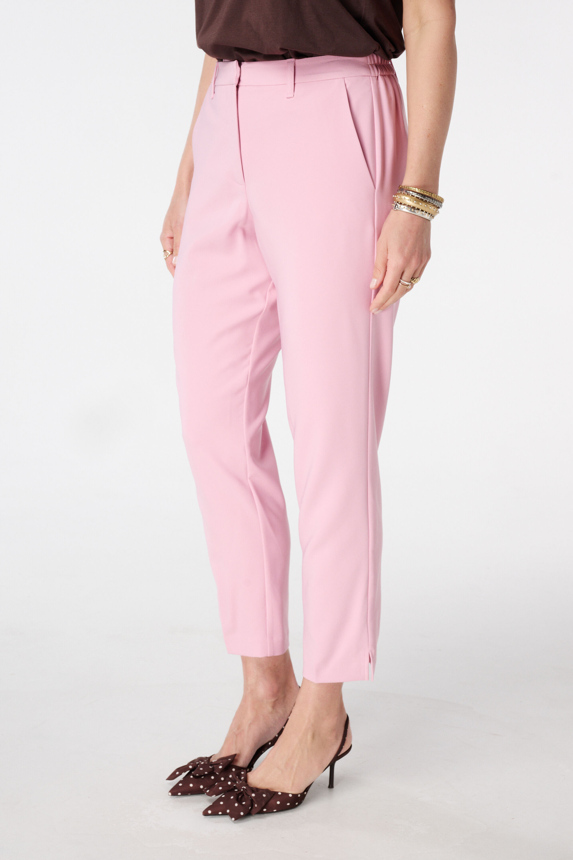 Pantalon droit &agrave; taille &eacute;lastique image number 5